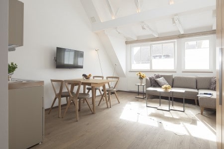 Auster 2 DG Livingroom mit Galerieschlafzimmer Gästehaus MeerBlickD21