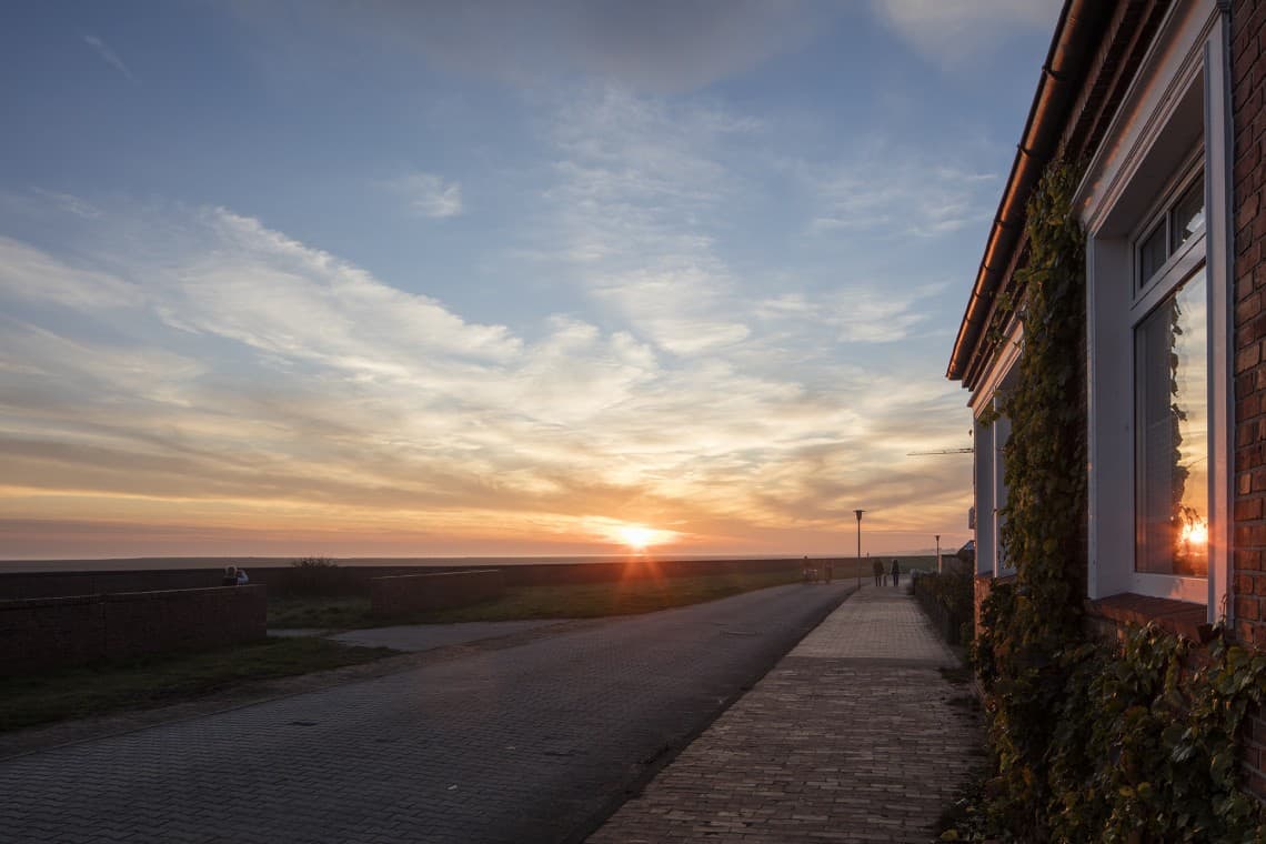 Sonnenuntergang Ferienwohnung Ostfriesland Juist